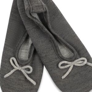 Lemon Loungewear Wool Ballet Slipper- Charcoal